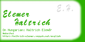 elemer haltrich business card